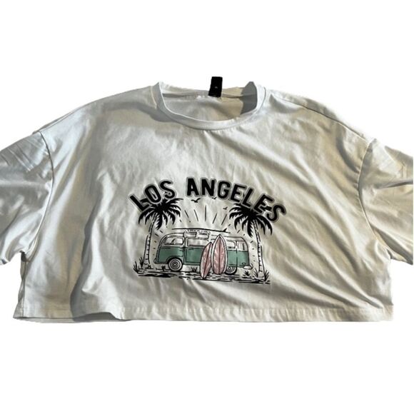 SHEIN Los Angeles Crop Top - Picture 1 of 6